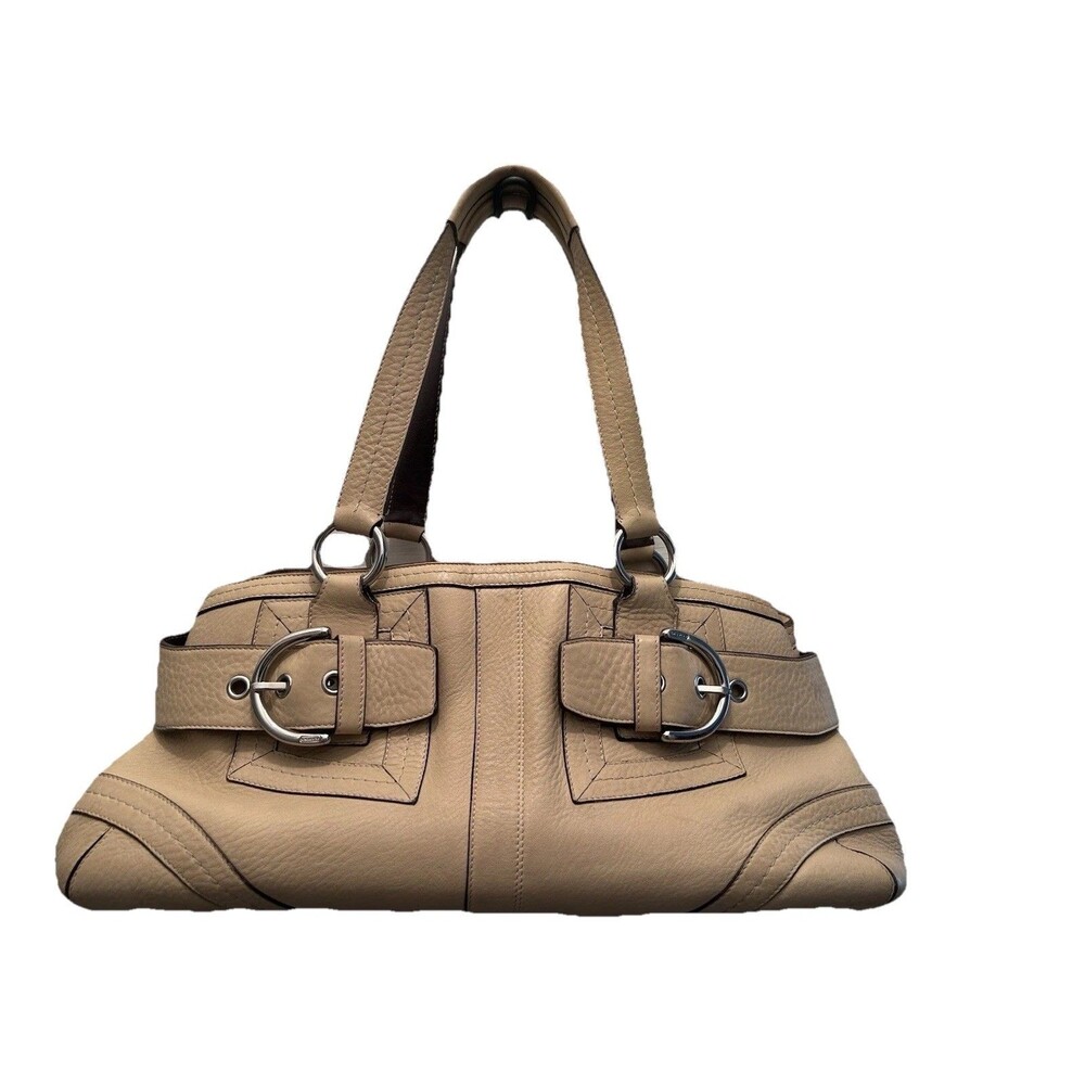 Vintage 2005 coach hampton beige leather handbag M05S-2764